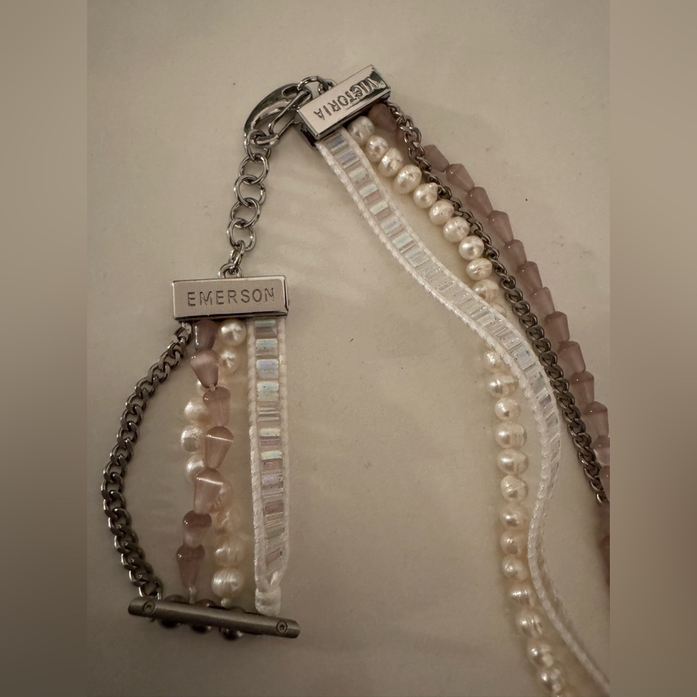 Victoria Emerson Pearl and Silver 40mm Apple Watch Band Bracelet - Picture 2 of 3